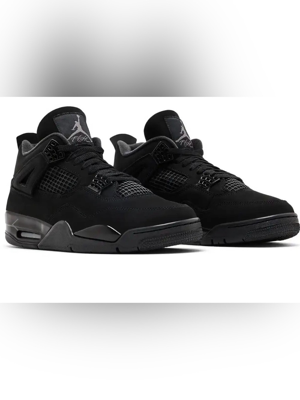 Nike Air Jordan 4 Retro Black Cat Black Sneakers boys size 7y, NEW, never worn